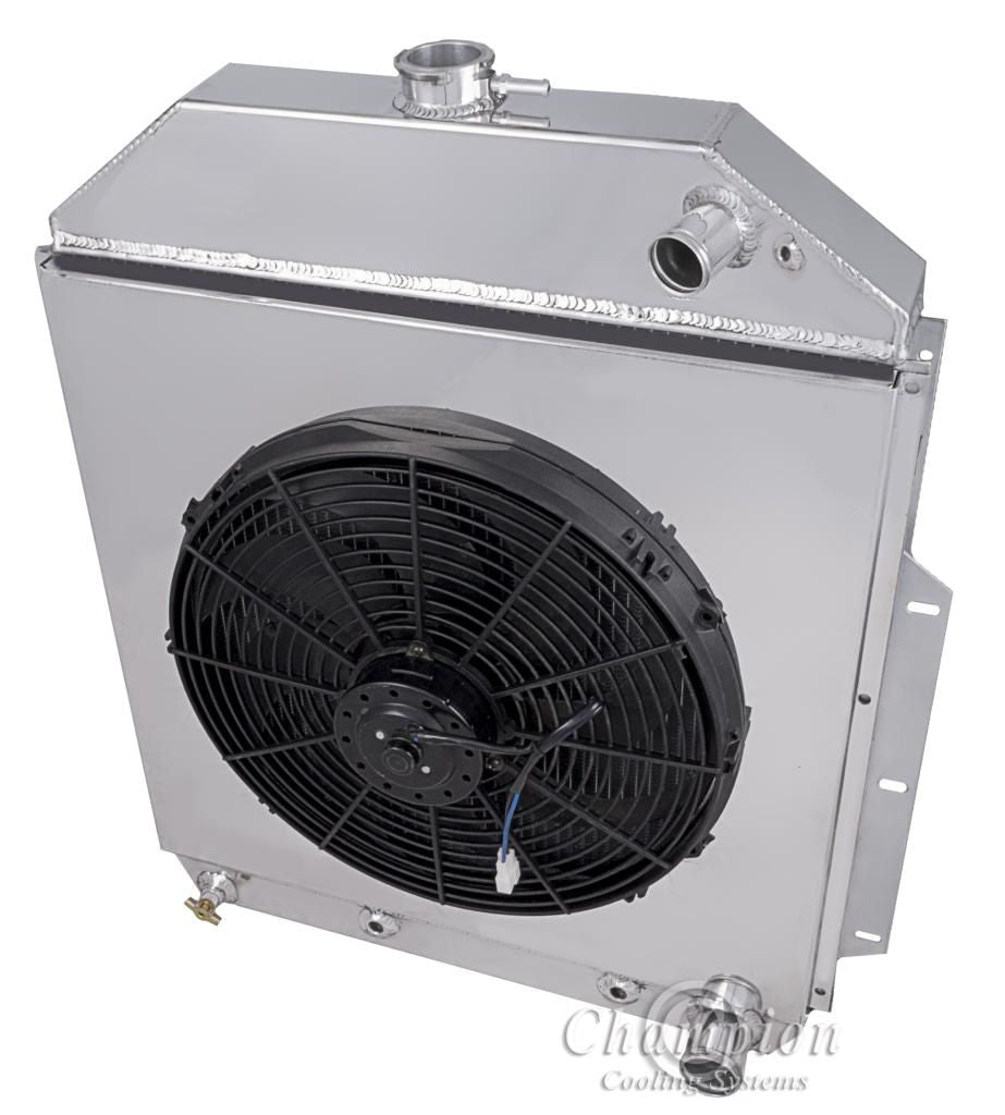 1942-1952 Ford Truck LS Swap 3-Row Radiator, Shroud, Fan Combo - Champion Radiator