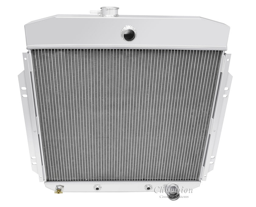 1957-1960 Ford Truck, F100 3-Row Radiator - Fits Chevy V8's / Ford 6 cyl - Champion Radiator