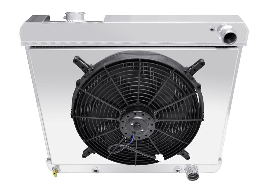 1960-1965 Cadillac Fleetwood LS Swap 3-Row Radiator, Shroud, Fan Combo - Champion Radiator