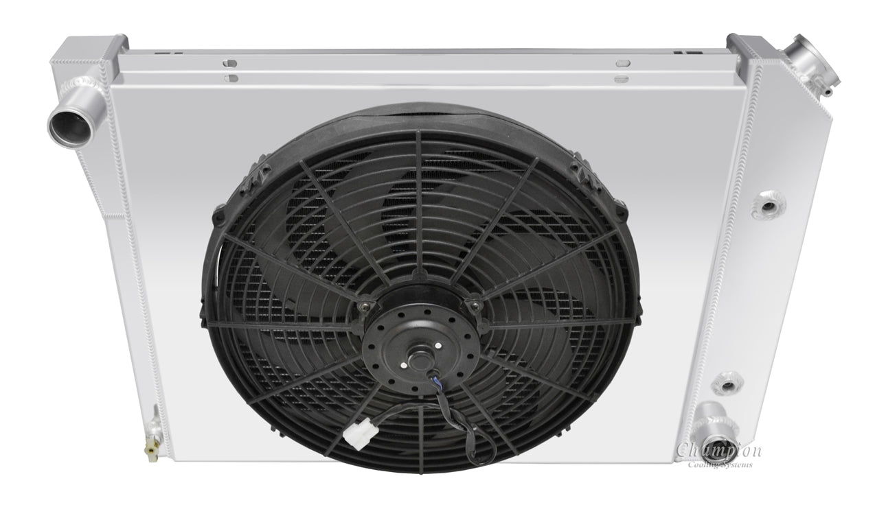 1980-1986 Chevy Caprice 3-Row Radiator, Shroud, Fan Combo - Champion Radiator
