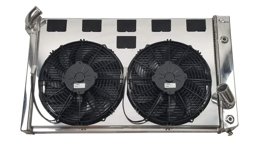 1969-1972 Corvette 3-Row Radiator, Shroud, Dual Fan Combo - Big Block - Champion Radiator