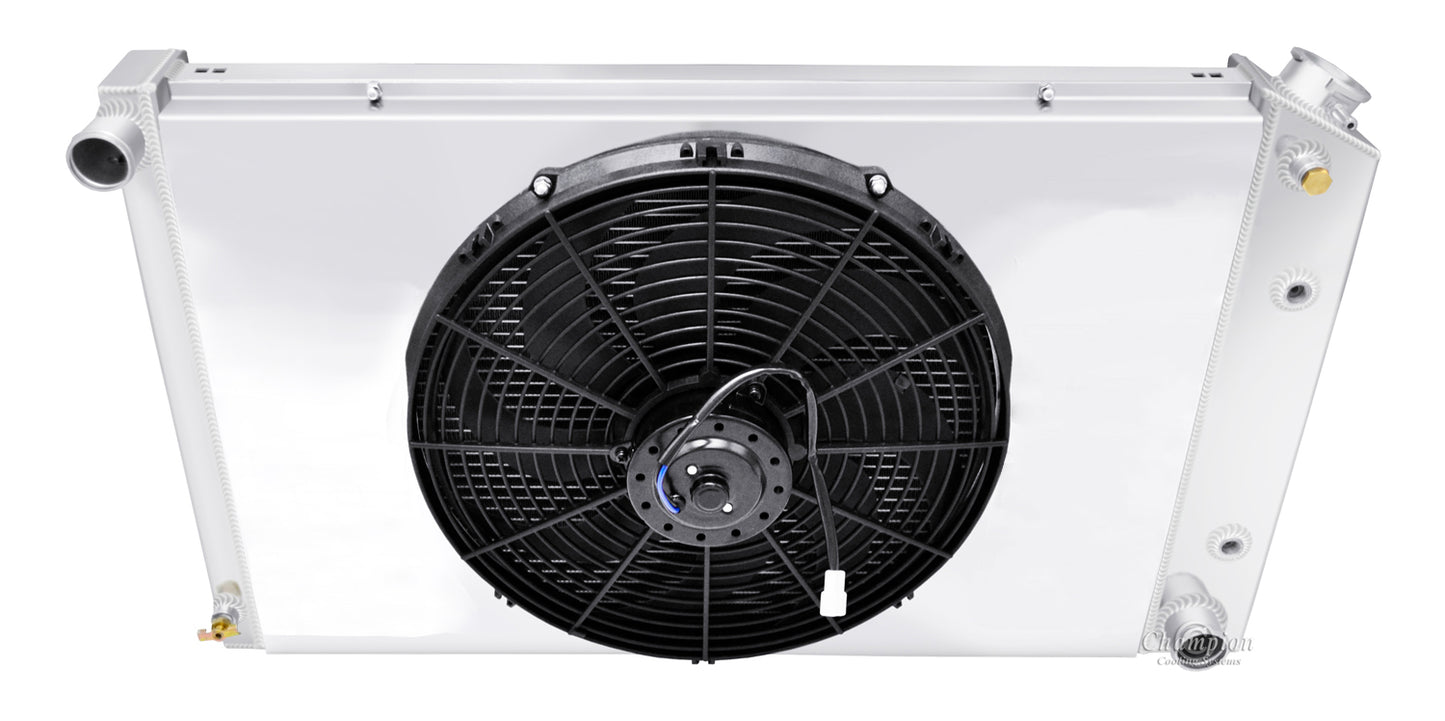 1975-1979 Buick Skylark 4-Row Radiator, Shroud, Fan Combo - Champion Radiator