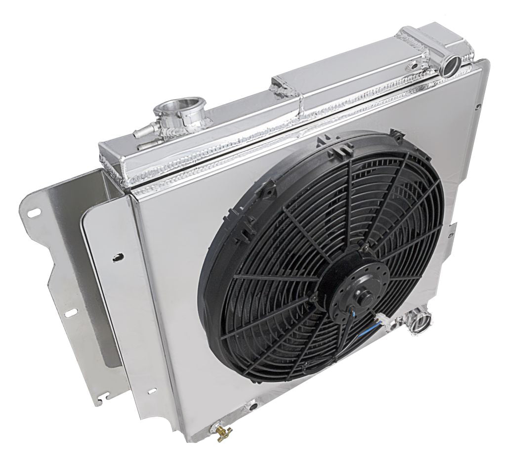 1987-2006 Jeep Wrangler LS Swap 3-Row Radiator, Shroud, Fan Combo - Champion Radiator