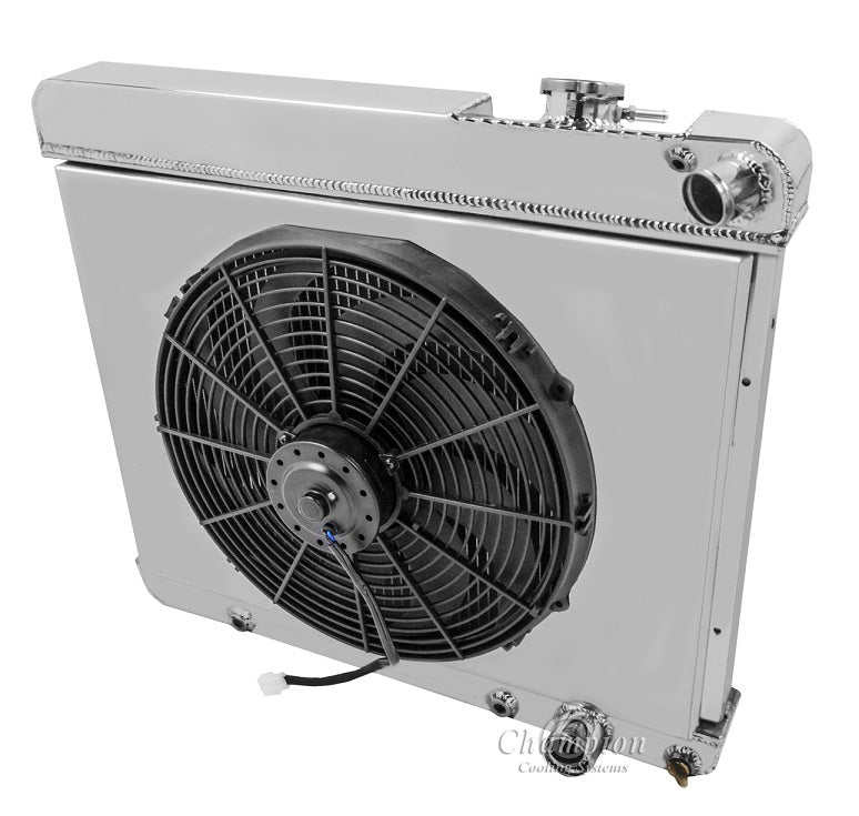 1963-1965 Buick Riviera LS Swap 3-Row Radiator, Shroud, Fan Combo - Champion Radiator