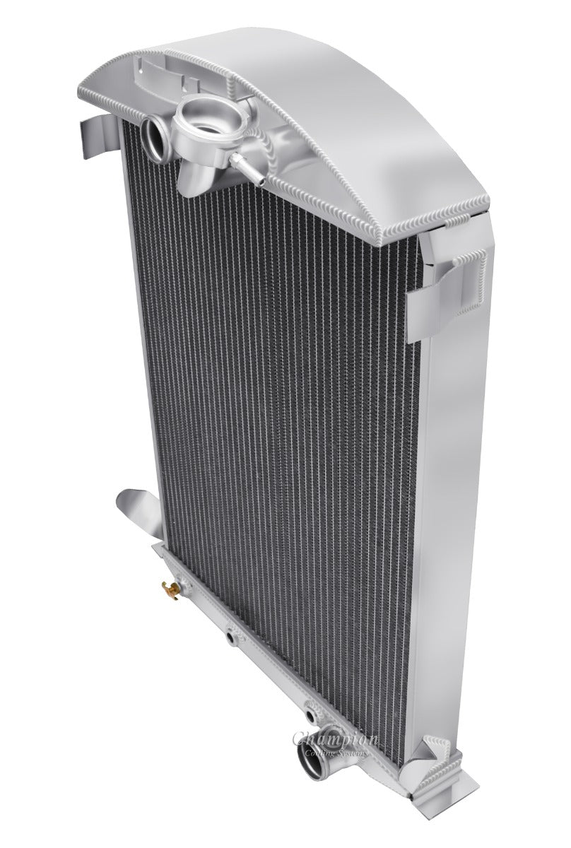 1930- 1931 Ford Model-A 3-Row Radiator - Chevy Configuration - Champion Radiator