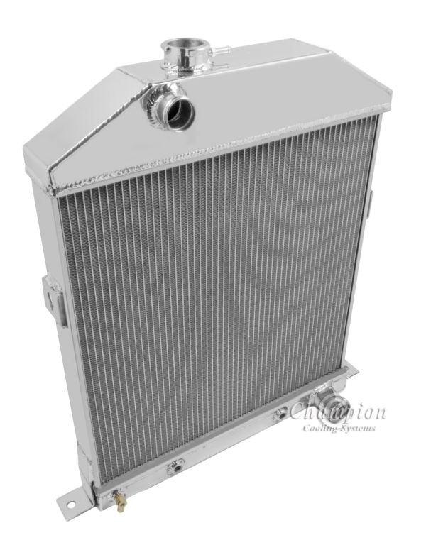 1942-1948 Ford Coupe 3-Row Radiator - Chevy Configuration - Champion Radiator