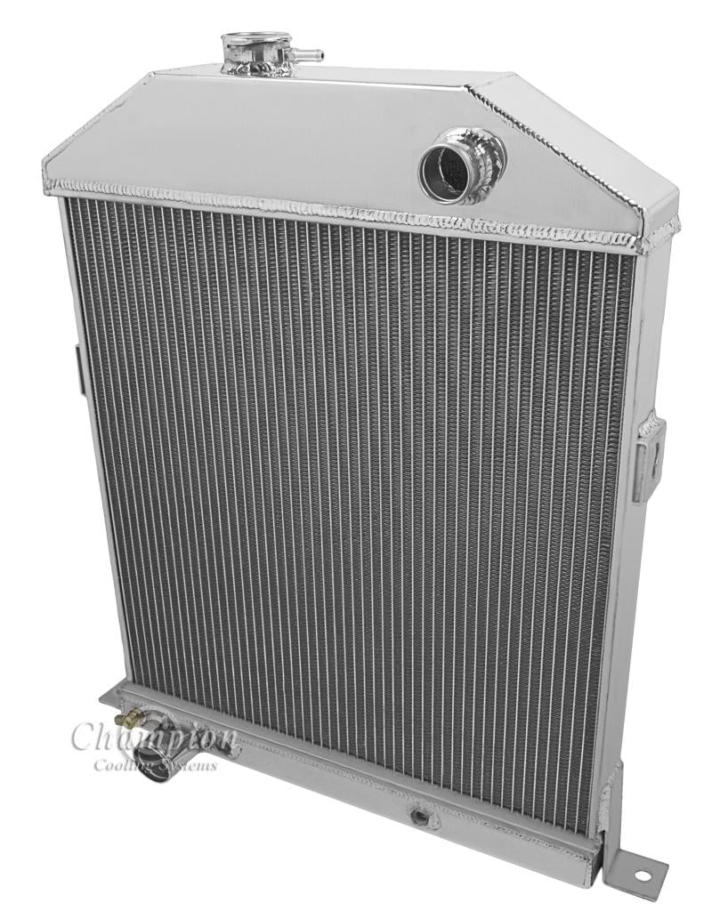 1942-1948 Ford Coupe 3-Row Radiator - Ford Configuration - Champion Radiator