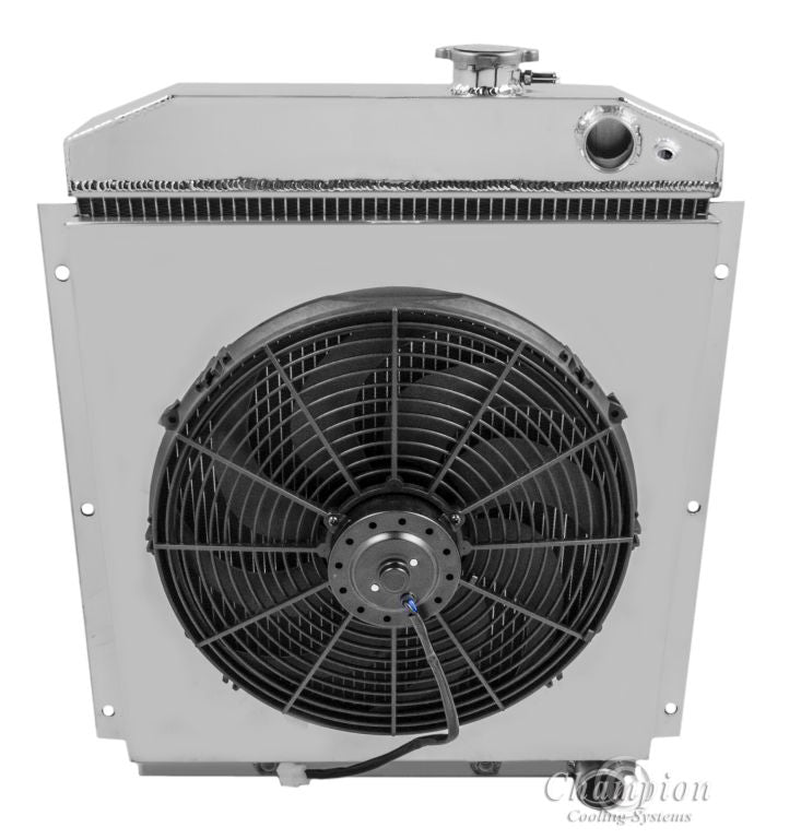 1947-1954 GMC Truck LS Swap 3-Row Radiator, Shroud, Fan Combo - Champion Radiator