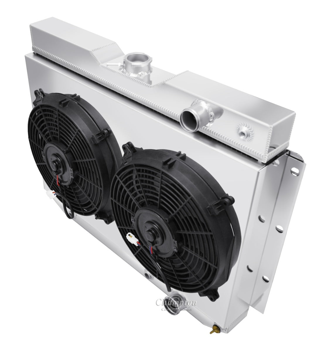 1959-1963 Impala LS Swap 3-Row Radiator, Shroud, Dual Fan Combo - Champion Radiator