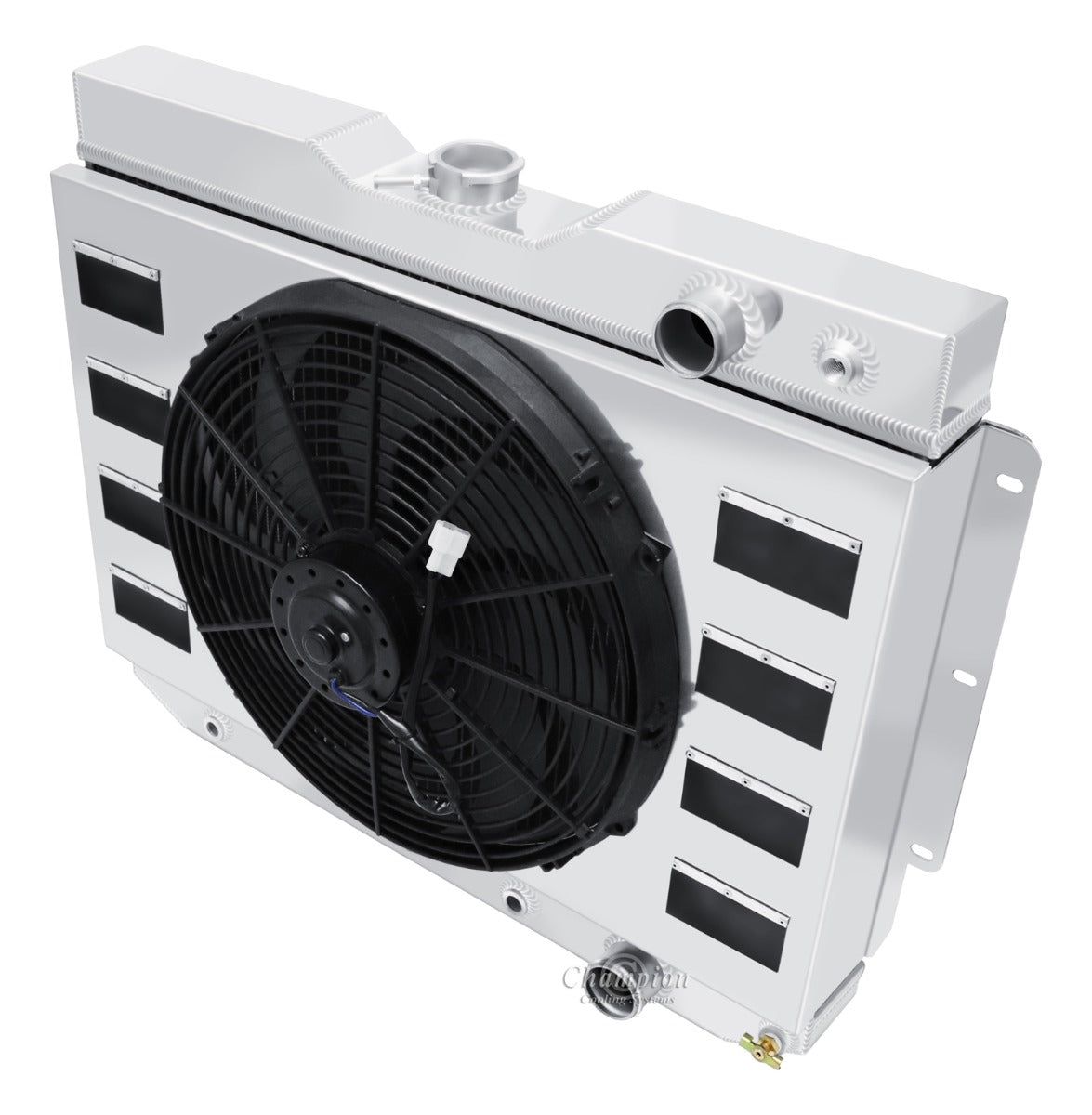 1959-1963 Impala LS Swap 3-Row Radiator, Shroud, Fan Combo - Champion Radiator