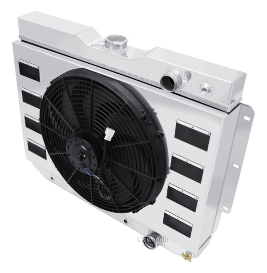1959-1963 Impala LS Swap 3-Row Radiator, Shroud, Fan Combo - Champion Radiator