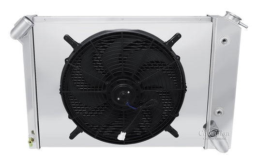 1966-1968 Corvette 3-Row Radiator, Shroud, Fan Combo - Champion Radiator