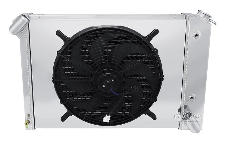 1966-1968 Corvette 4-Row Radiator, Shroud, Fan Combo - Champion Radiator