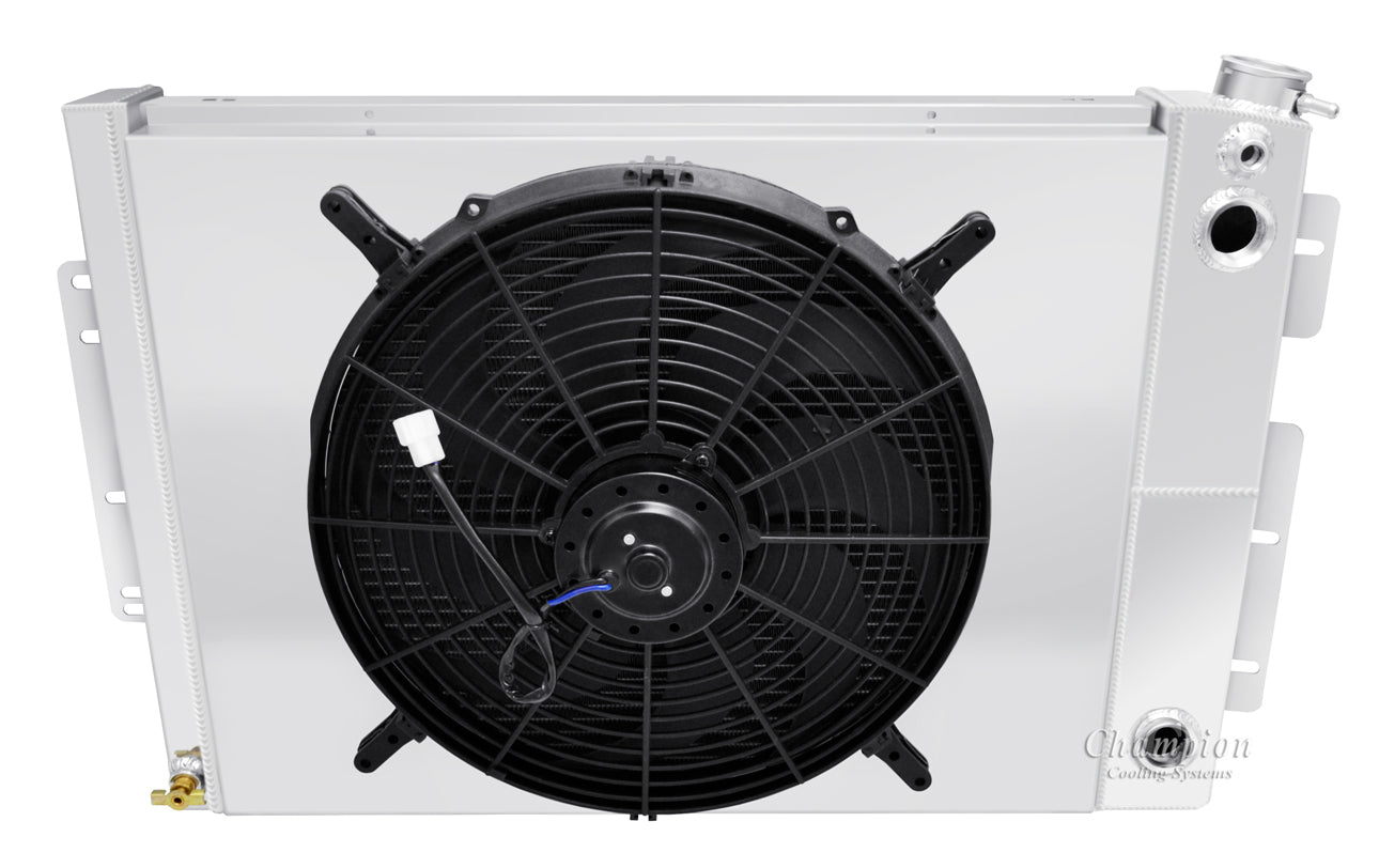 1967-1969 Camaro LS Swap 3-Row Radiator, Shroud, Fan Combo - Champion Radiator