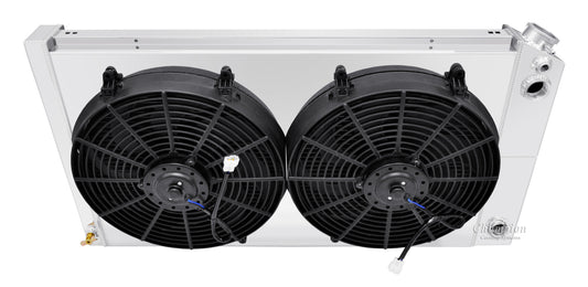1980-1990 Chevy Caprice LS Swap 3-Row Radiator, Shroud, Dual Fan Combo - Champion Radiator