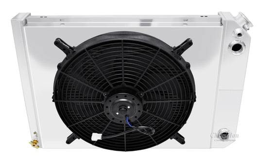 1982-1992 Pontiac Trans Am LS Swap 3-Row Radiator, Shroud, Fan Combo - Champion Radiator