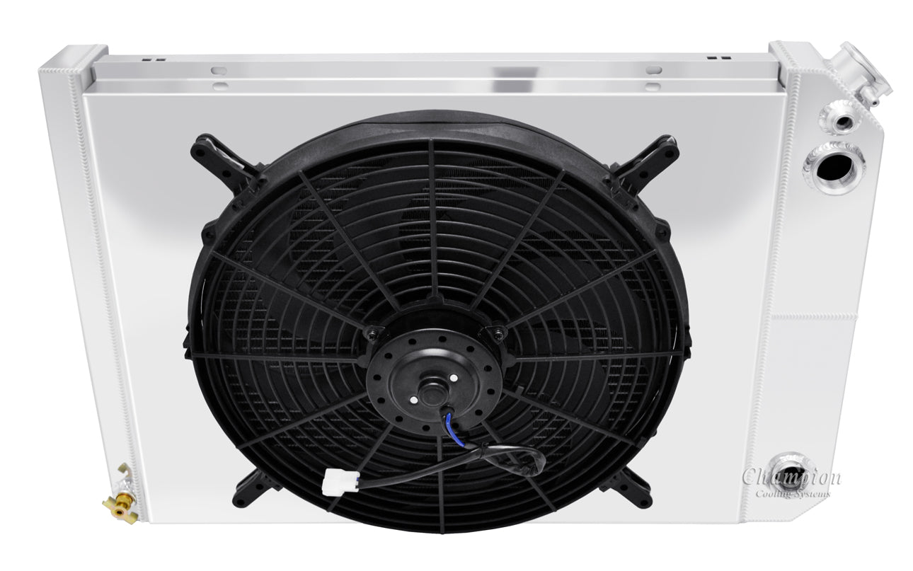 1965-1969 Buick Skylark LS Swap 3-Row Radiator, Shroud, Fan Combo - Champion Radiator