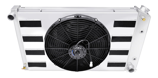 1978-1988 Oldsmobile Cutlass 3-Row Radiator, Shroud, Fan Combo - Champion Radiator