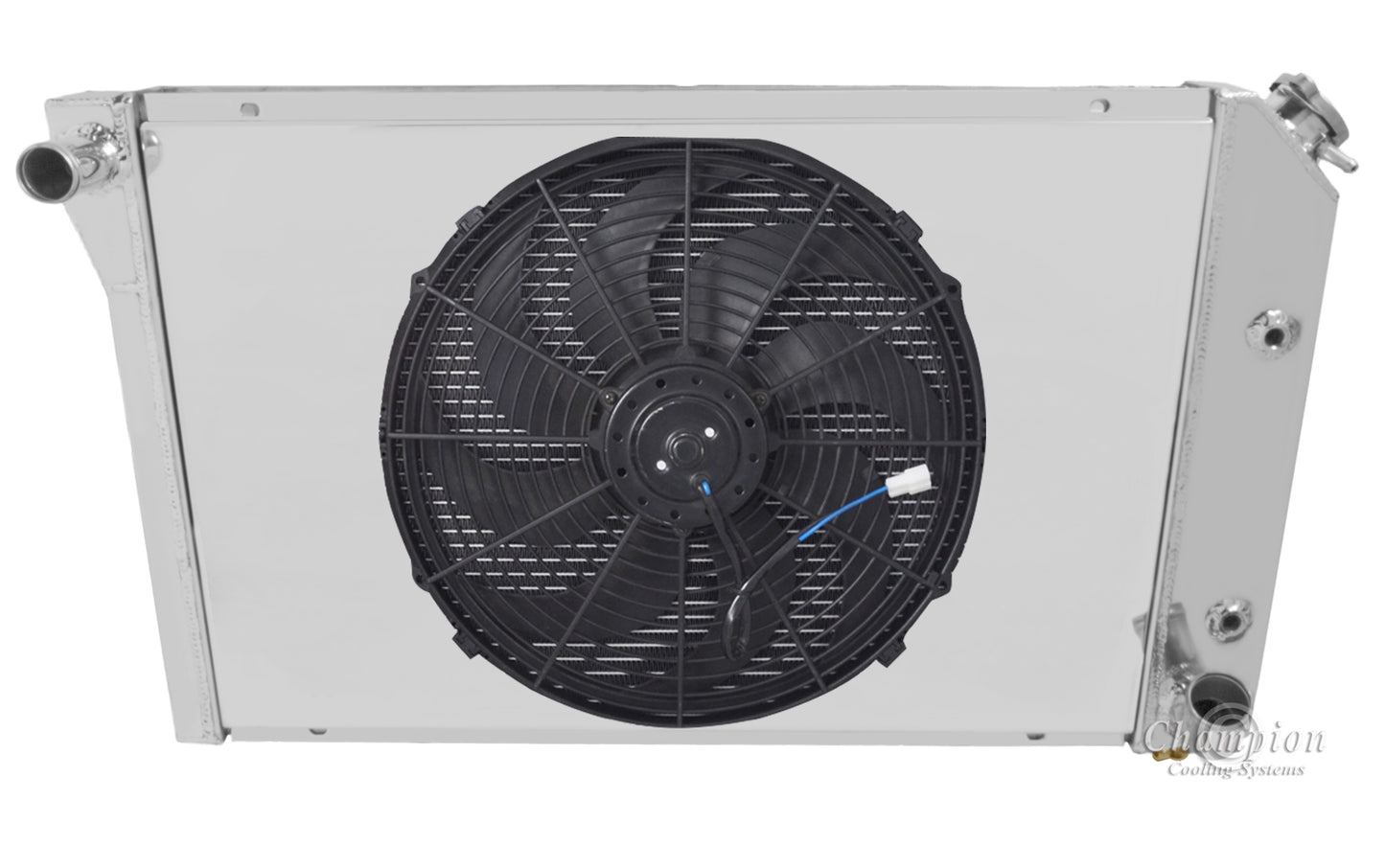 1977-1983 Corvette 4-Row Radiator, Shroud, Fan Combo - Champion Radiator