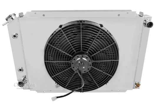 1980-1988 Ford Thunderbird 2-Row Radiator, Shroud, Fan Combo - Champion Radiator
