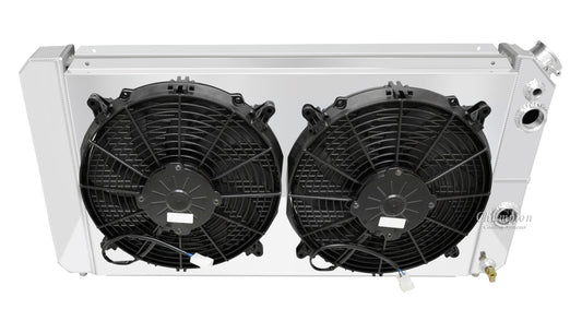 1996-2005 Chevy Blazer LS Swap 3-Row Radiator, Shroud, Dual Fan Combo - Champion Radiator